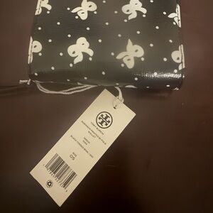 Tory Burch Black and White Polka Dot Wallet